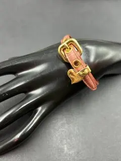 262 MIU MIU レザーブレスレット ピンクゴールド金具のサムネイル