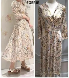 EGERIE エジェリ MALOUフランス製ぼかしペイズリーMALOUワンピース