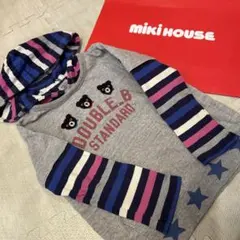 DOUBLE.B フード付きトレーナー グレー　110 ビーくん