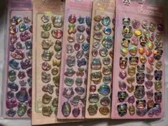 ホログラムキャラクターシールセット　オーロラシール　5枚セット　硬いタイプ
