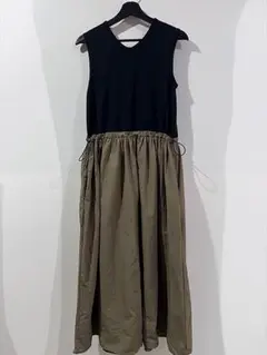 新品 ヴァントゥルワ ハーフZIPパルーンワンピース ブラック イシカワ