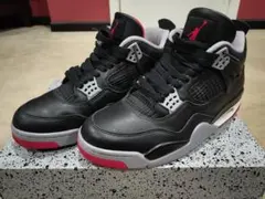 NIKE AIR JORDAN 4 レトロ ブラックレッド 27.5cm 未使用