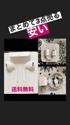 イヤホン Apple アンド　充電器iPod Apple ACアダプタ