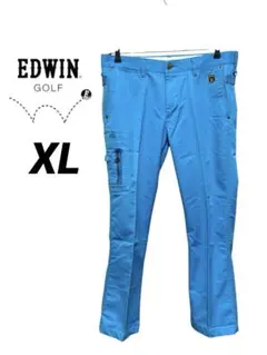 EDWIN メンズゴルフパンツ 青XLサイズ