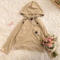 【バーバリーロンドン】キッズ ノバチェックライナー フーデッドジャケット 120