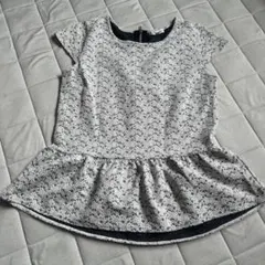 HERE'S 花柄ペプラムチュニック Lサイズ