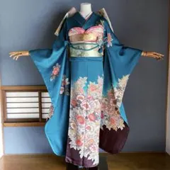 振袖フルセット　新品　未使用　高身長　友禅　成人式振袖　振袖　裄丈71 ➕サイズ