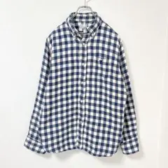 コーエン ギンガムチェック ボタンダウン 長袖シャツ XL ブルー 綿100％のサムネイル