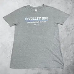 ギルダン Tシャツ M ライトグレー バレーボール 海外古着 シンプル スポーツ