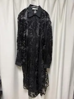 LA BELLE ETUDE 総レースシャツワンピース ブラックのサムネイル