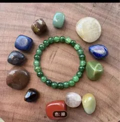 D*d様 ⭕️天然石グリーンアゲートブレスレット - 8mm ボヘミアンストーン
