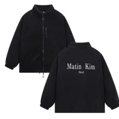 Matin Kim ブラックフリースジャケット 男女兼用 秋冬新作