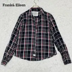 フランクアンドアイリーン 美品 バリー XS 長袖シャツ 紺 赤 チェック
