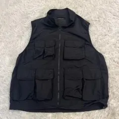 【NIKO AND…】ナイロン フィッシングベスト 黒 Lサイズ