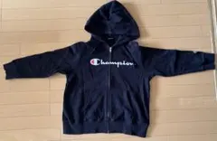 Champion ブラック フード付きパーカー