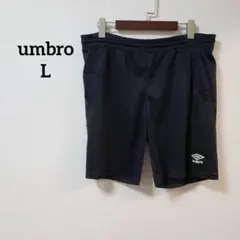 【アンブロ】スポーツ ハーフパンツ ロゴデザイン デサント 黒 Lサイズ　ゴムのサムネイル