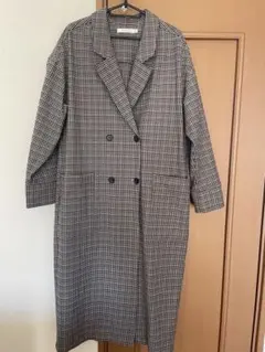 MOUSSY チェック柄 チェスターコート　ロング