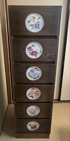 伊藤家具 木製チェスト 花柄引き出し 6段 収納家具 伊藤家具 木製チェスト 花柄引き出し 6段 収納家具 - メルカリ