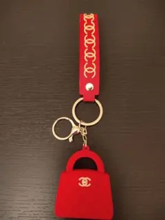 ミニバッグ型キーホルダー 赤