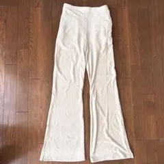 フレアパンツ GRL L ストレッチパンツ 高身長 厚底 ベロア ヒールにも