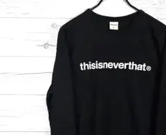 thisisneverthat　ロングTシャツ　ブラック　ロゴ　XL