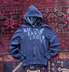 アメリカンイーグル フルジップ パーカー ネイビー XS