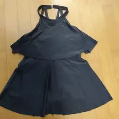 女の子向け ブラック ワンピース水着150