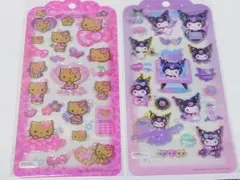 ドロップジェリーシール　サンリオ　キティ　クロミ　2枚　ドロップジュエリーシール