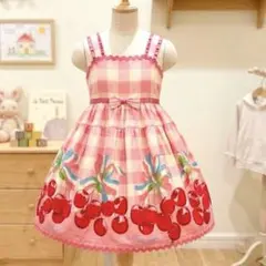 シャーリーテンプル♡赤♡ギンガム♡エプロンワンピース♡110センチ ギンガム赤チェックワンピース／シャーリーテンプル - メルカリ
