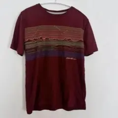 Eddie Bauer バーガンディ Tシャツ 【XL 】オシャレ　半袖