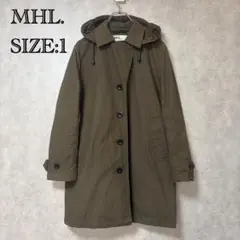 MHL. マーガレットハウエル コットンナイロンフーデッドジャケット 美