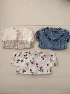 80サイズ ロンパース バースデイ フタフタ 3点セット