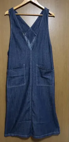 デニム クロスストラップ ジャンパースカート