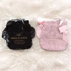 Maison de FLEUR ダブルリボンギャザートートバッグキーホルダー