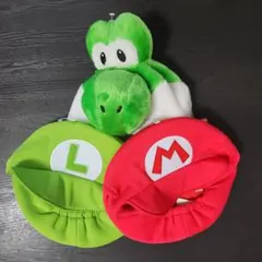 新品 バンダイ マリオ ルイージ ヨッシー 着ぐるみ 帽子 被り物 任天堂