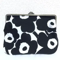 ☆ハンドメイド がま口ポーチ 北欧フラワモノトーン - メルカリ