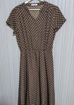 ナチュラルクチュール ロングワンピ 茶色柄あり