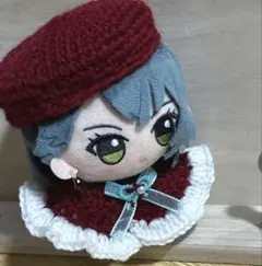 ちびぐるみ用　サンタ風　ポンチョ+帽子　セット