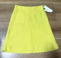 ❤︎❤︎ 最終‼️新品‼️黄色 ポケット付きＡラインスカート　❤︎❤︎