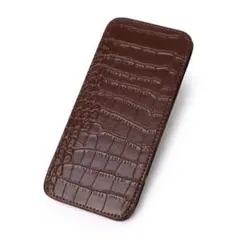 【おすすめ商品】クロコダイル柄のレザー長財布＆カードケース　ブラウン