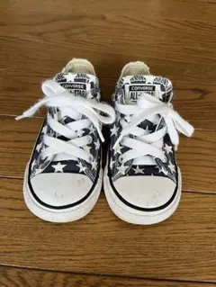 コンバース　オールスター　星柄スニーカー ネイビー　キッズシューズ　14