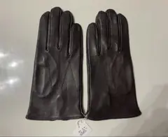 新品未使用　デンツ　紳士手袋　ダークブラウン　ラムレザー　dents