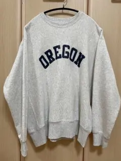 coca ヘビーウェイトアーチロゴクルーネックスウェットOREGON グレー　L