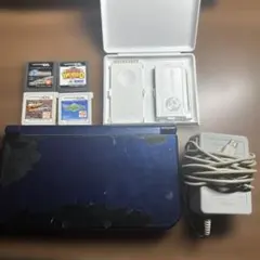 New Nintendo 3DS LL 青色 本体 + ゲームカード4枚+充電器
