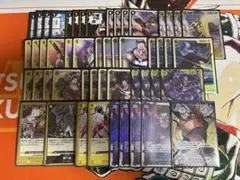 ワンピースカード 大会優勝構築参考 黒黄ティーチデッキ スリーブ付き
