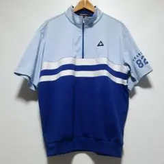 美品 ルコックゴルフ ストレッチ 半袖ブルゾン プルオーバー ジャケット 男LL