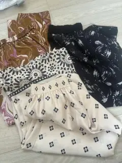 レディース　柄パンツ3本　S-M