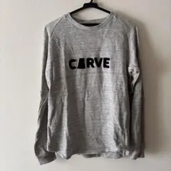 CARVE ロゴ クルーネック スウェット トレーナー グレー