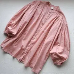 【URBAN RESEARCH DOORS】コットンギャザーチュニックブラウス