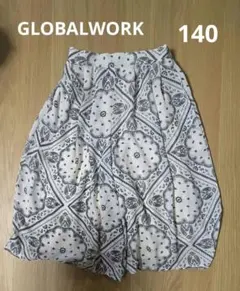 GLOBALWORK バンダナ模様ガウチョパンツ キュロット 140